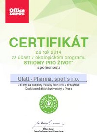 Certifikát Stromy pro život